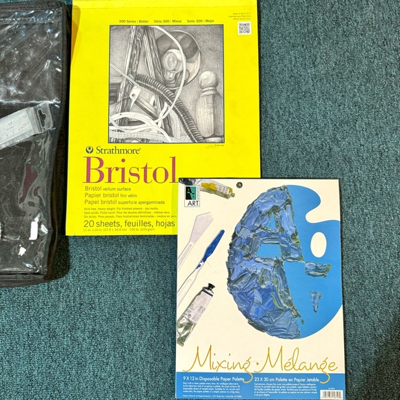 Art Kit Bundle - Portfolio Bag, Ruler, Few 11x14” Papers, 9x12” Drawing Pad - Picture 2 of 4